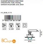 Встраиваемый спот (точечный светильник) Eglo Einbauspot gu10 87373 - Схема
